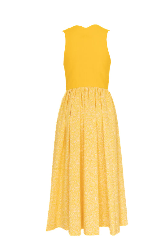 Midi Dirndl Josefine in Gelb