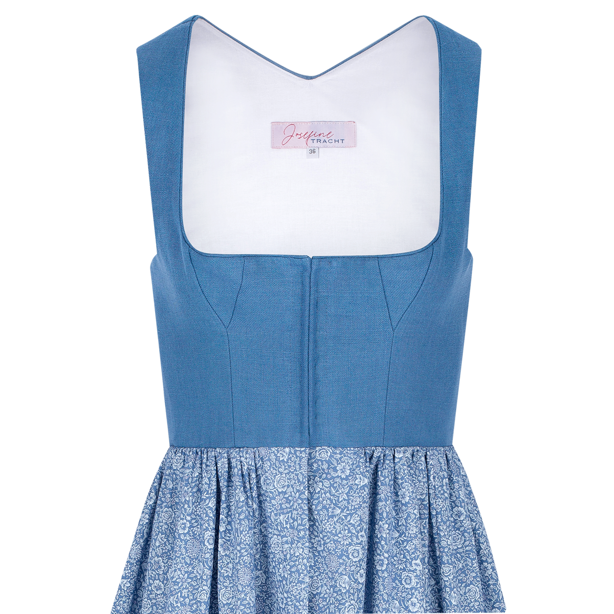 Midi Dirndl Josefine in Kornblumenblau