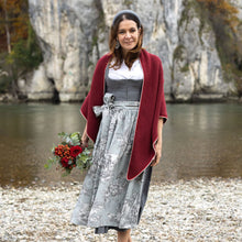 Laden Sie das Bild in den Galerie-Viewer, Baumwoll-Dirndlschürze Sarah Grau