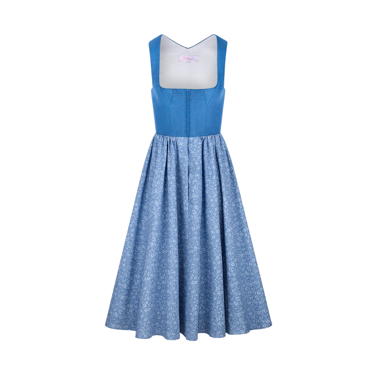 Dirndl Josefine Kornblumenblau Klassischer Schnitt