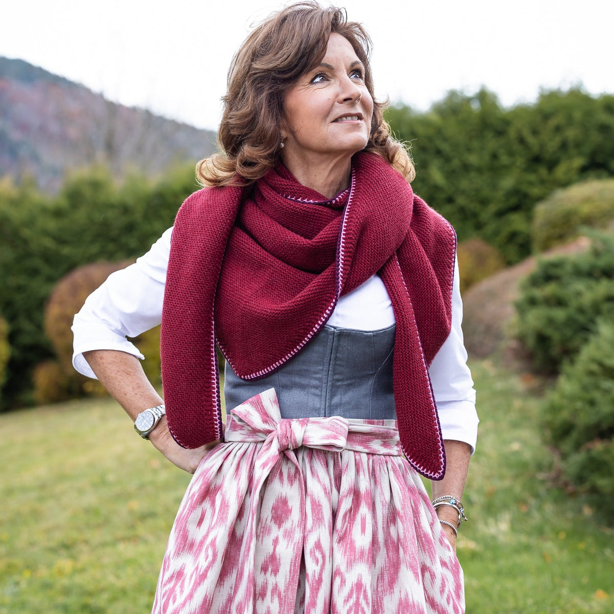 Dirndlschürze Altrosa