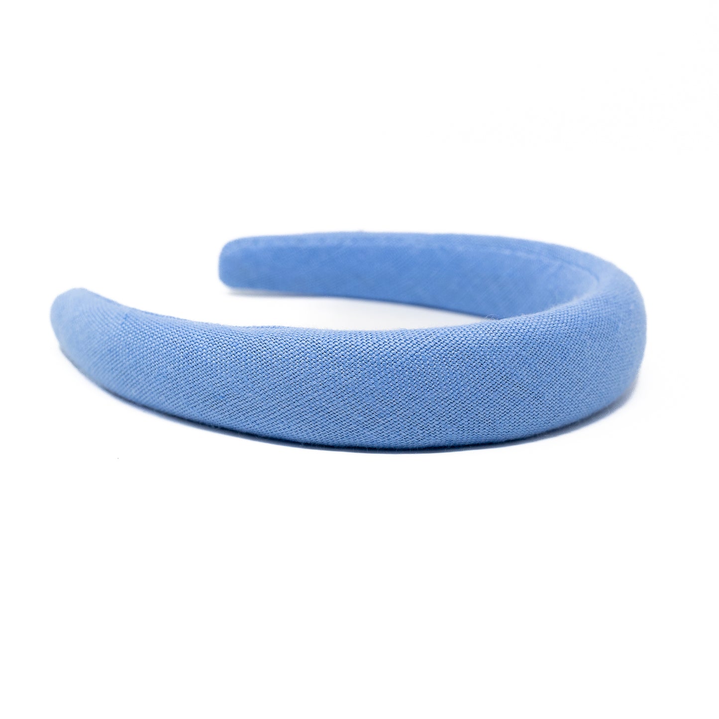 Haarreif Josefine aus hellblauem Leinen – schmal