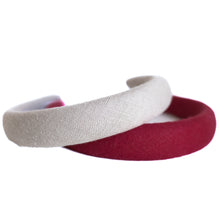 Laden Sie das Bild in den Galerie-Viewer, Haarreif Josefine aus beigem Leinen – schmal