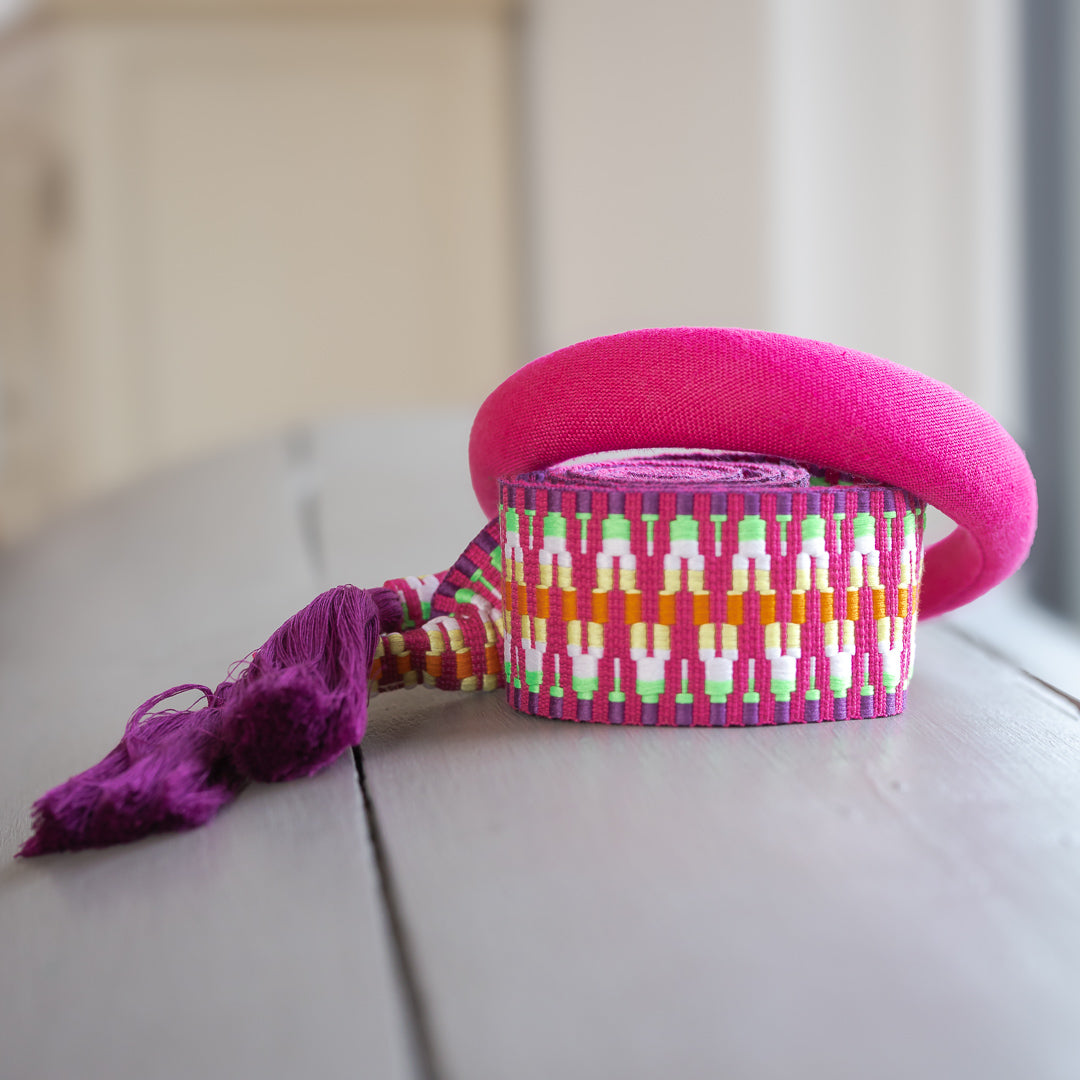 LACE BELT - GEWEBTER GÜRTEL, PINK