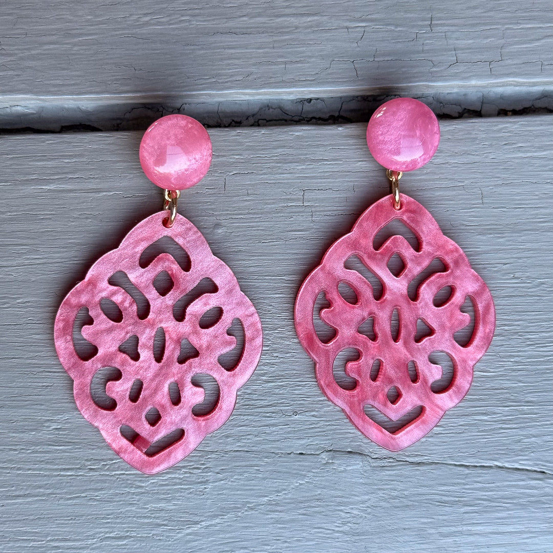 OHRRINGE ZARTES PINK STATEMENT ORNAMENTE