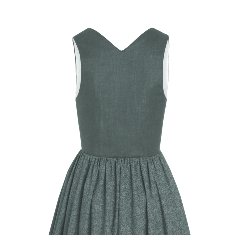 Midi-Dirndl Dunkelgrau