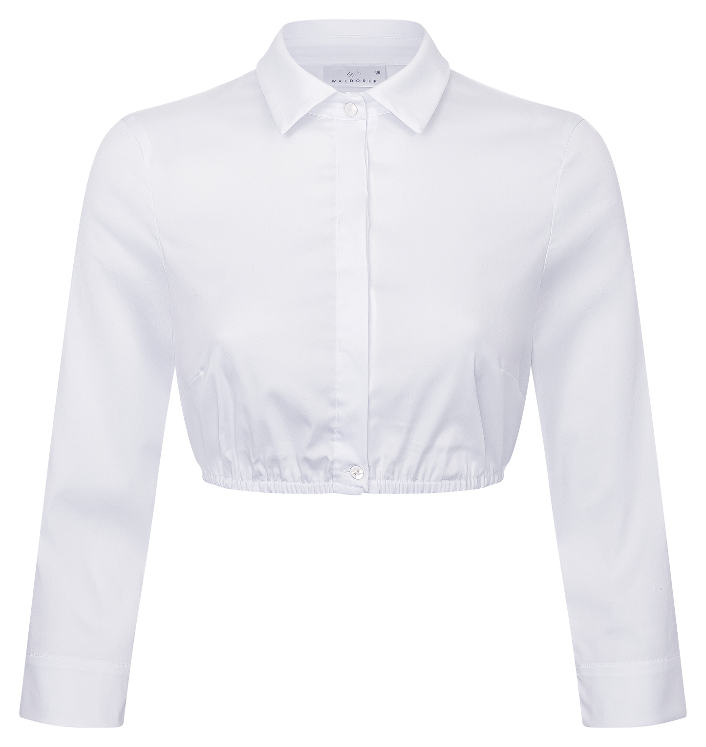 Dirndlbluse Greta mit Kragen und Dreiviertel Arm - Waldorff
