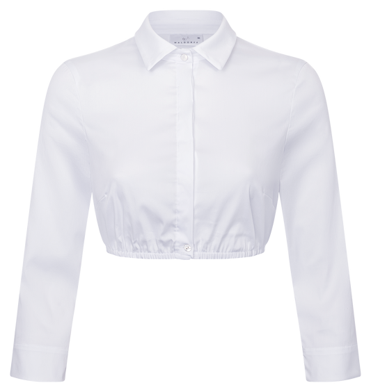 Dirndlbluse Greta mit Kragen und Dreiviertel Arm - Waldorff