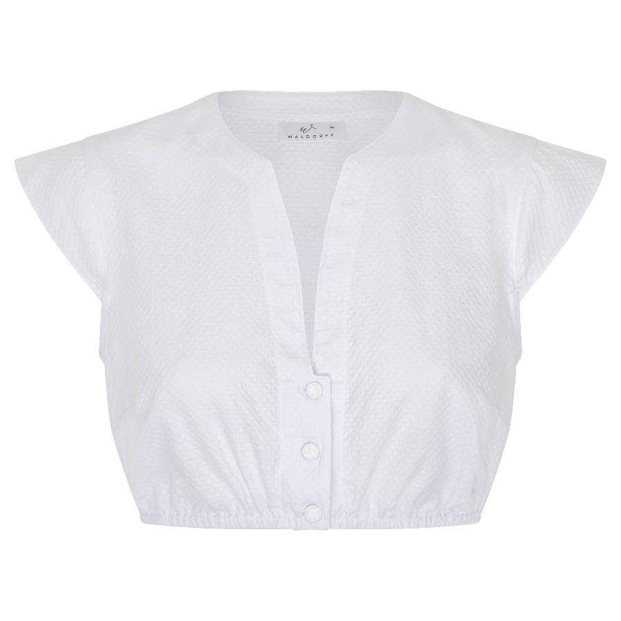 Dirndlbluse Pippa - V-Ausschnitt und Flügelarm