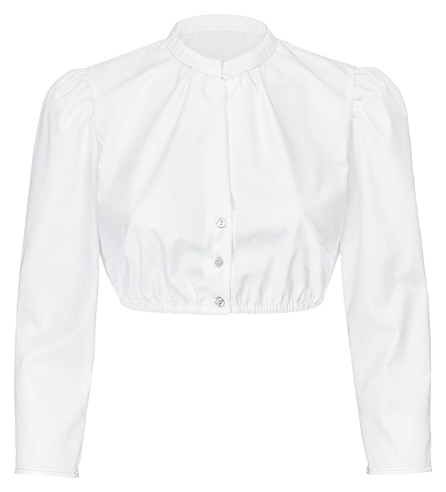 Dirndlbluse Robina mit 3/4 Arm und Stehkragen - Waldorff