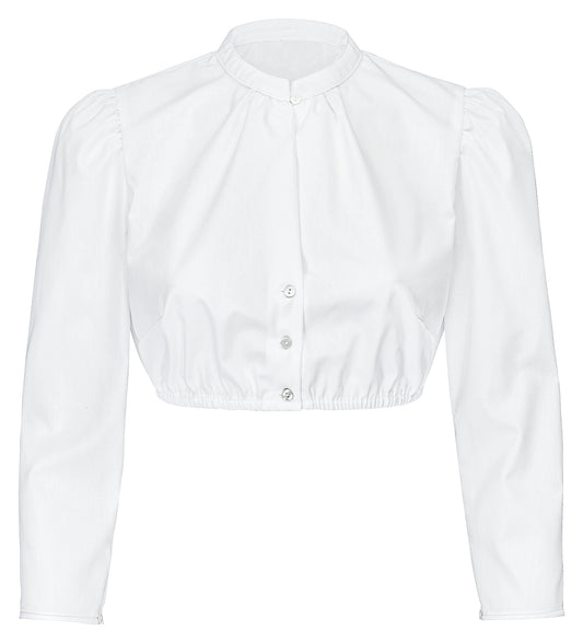 Dirndlbluse Robina mit 3/4 Arm und Stehkragen - Waldorff