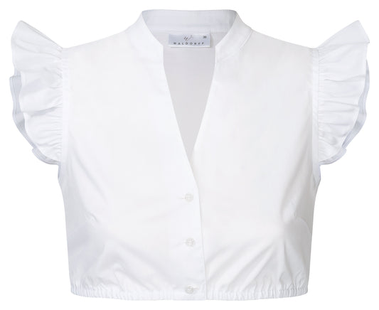 Dirndlbluse Fibi mit V-Ausschnitt und Flügelarm - Waldorff