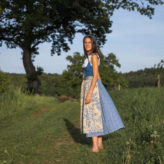 Midi Dirndl Josefine in Kornblumenblau