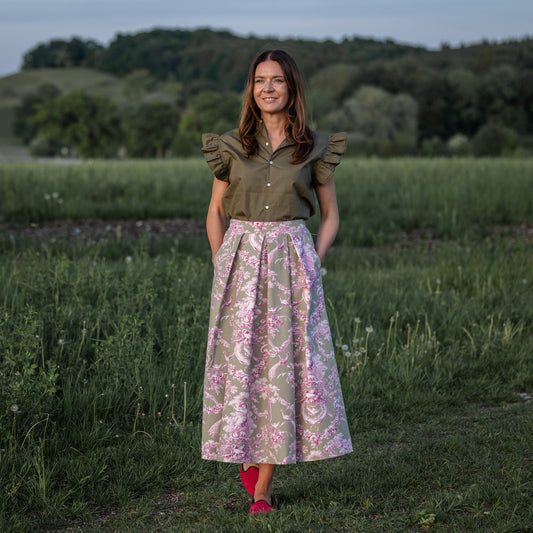 Rock Theresia  – Toile de Jouy in Fuchsia