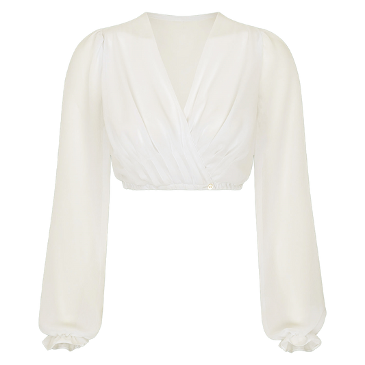 Wickeldirndlbluse Langarm