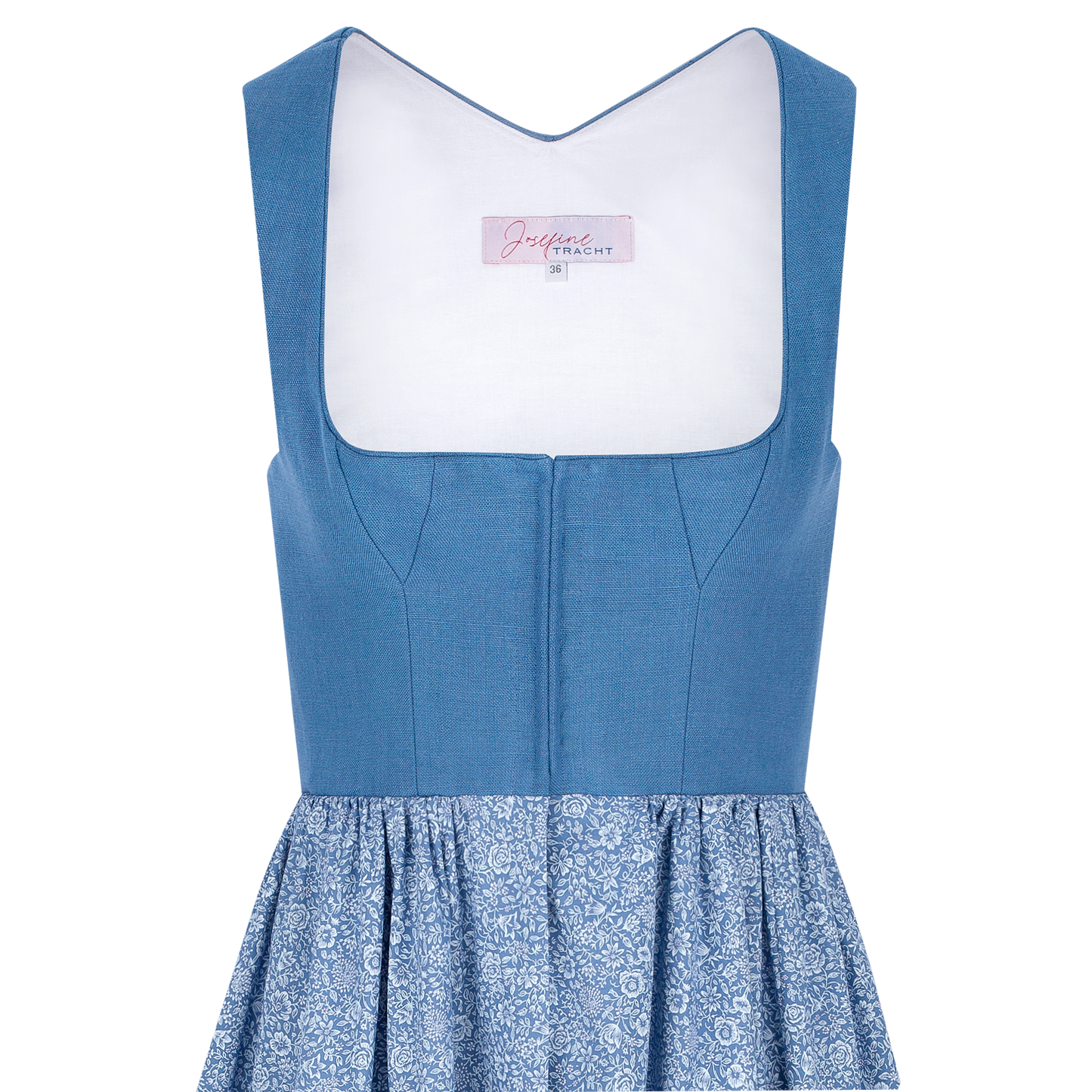 Midi Dirndl Josefine in Kornblumenblau