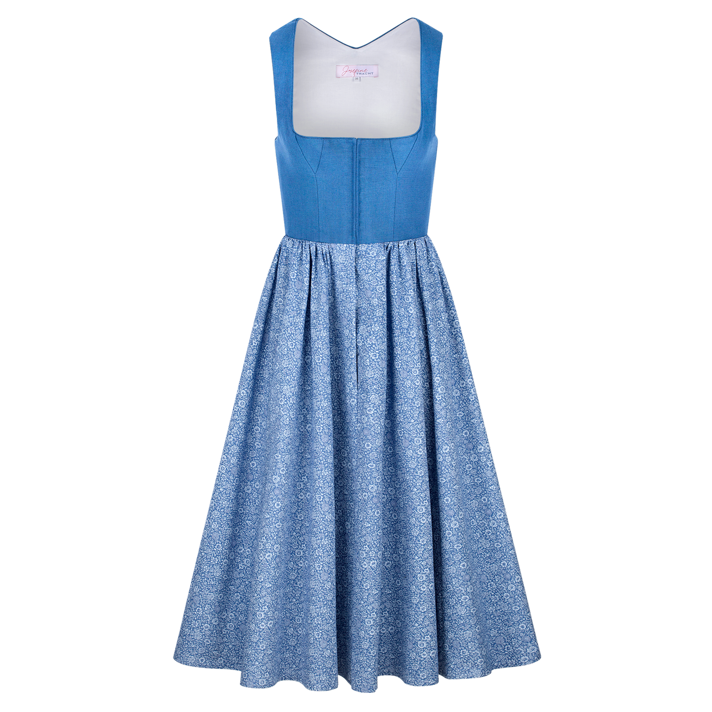 Midi Dirndl Josefine in Kornblumenblau