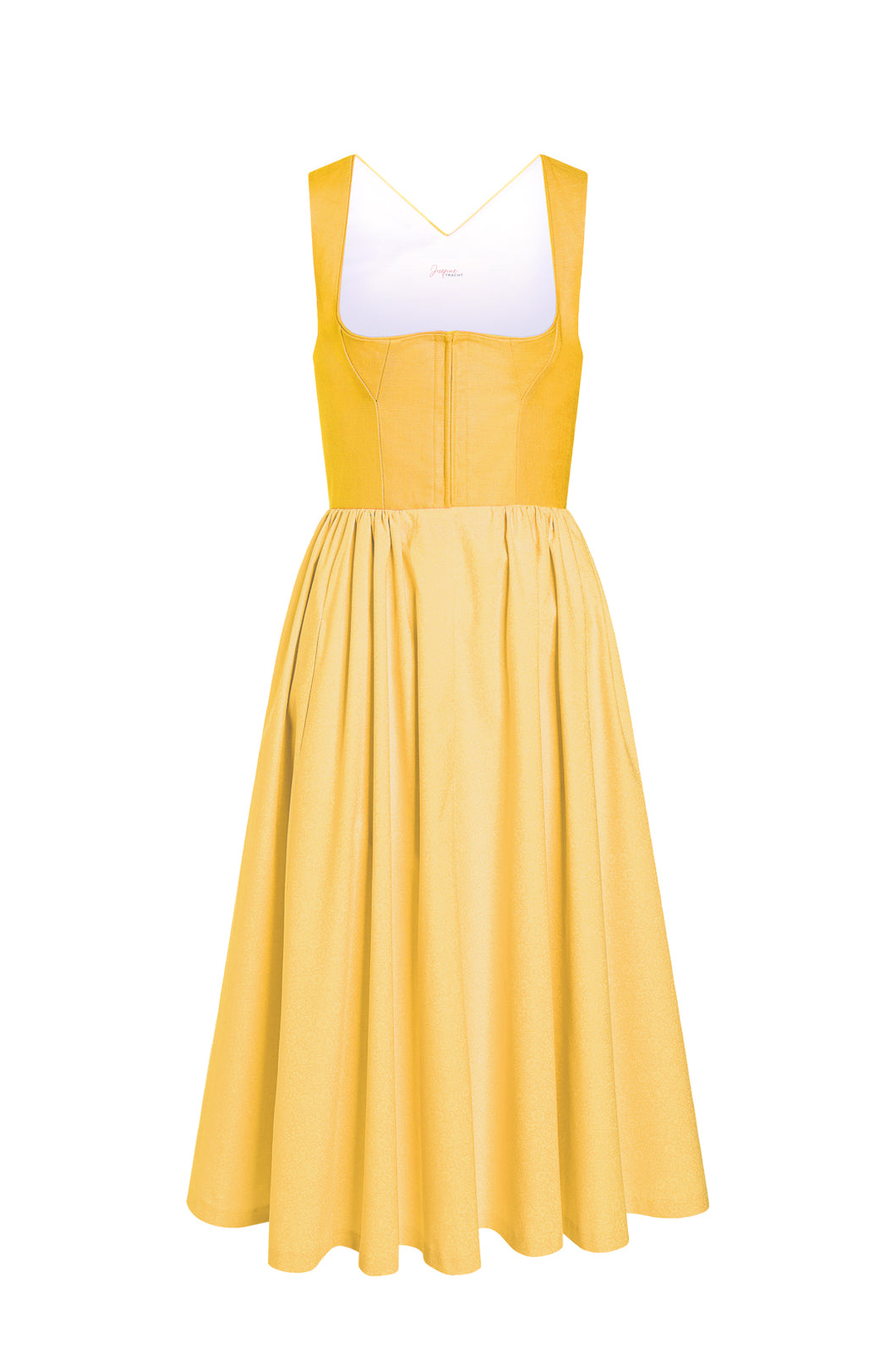 Midi Dirndl Josefine in Gelb