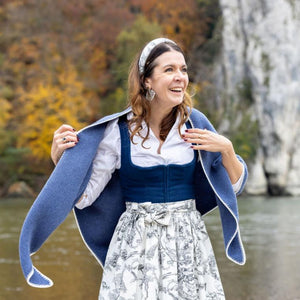 Midi Dirndl Josefine in Dunkelblau