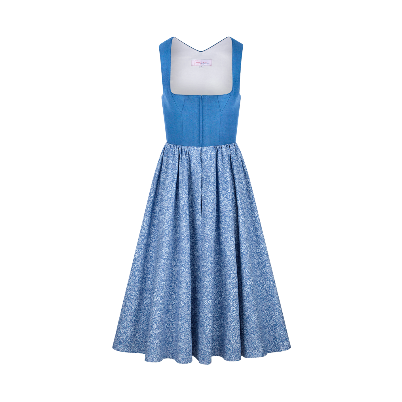 Dirndl Josefine Kornblumenblau Klassischer Schnitt