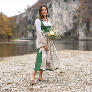 Baumwoll-Dirndlschürze Sarah Taupe