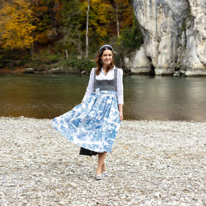 Baumwoll-Dirndlschürze Elena Royalblau