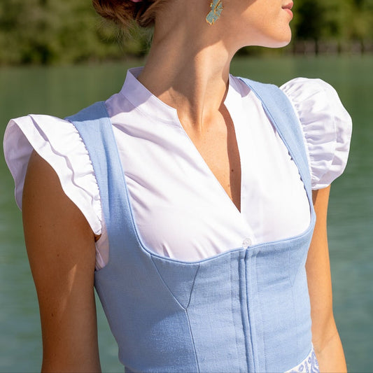 Dirndlbluse mit doppeltem Flügelarm