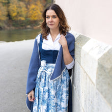 Laden Sie das Bild in den Galerie-Viewer, Baumwoll-Dirndlschürze Elena Royalblau
