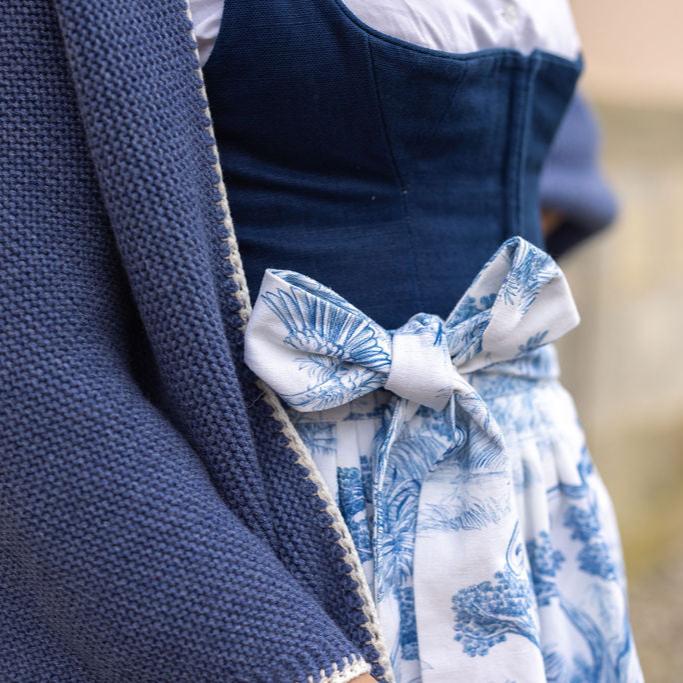 Baumwoll-Dirndlschürze Elena Royalblau