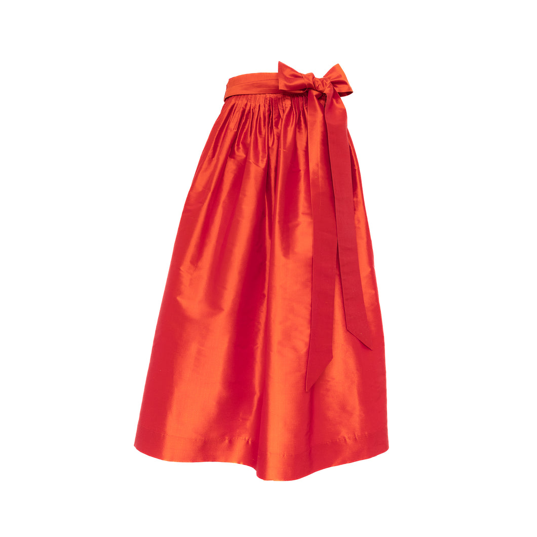 Dirndlschürze Seide Orange