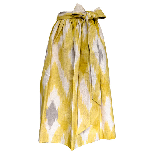 Baumwoll-Dirndlschürze "Ikat Gelb"