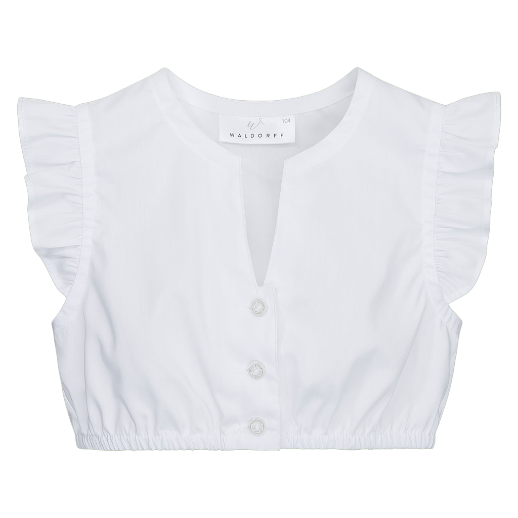 Kinder Dirndlbluse „Fibi Kid's“ mit V-Ausschnitt und Flügelarm