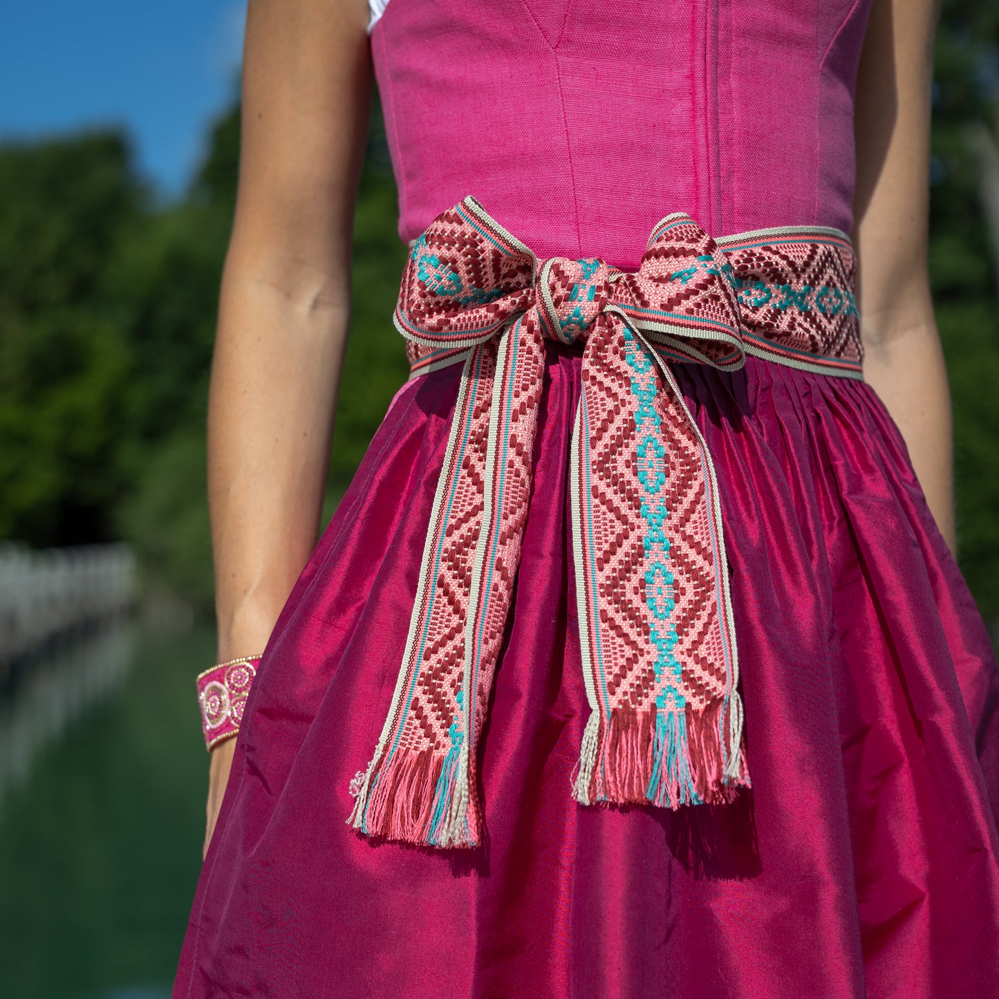 Fringed Belt Pink