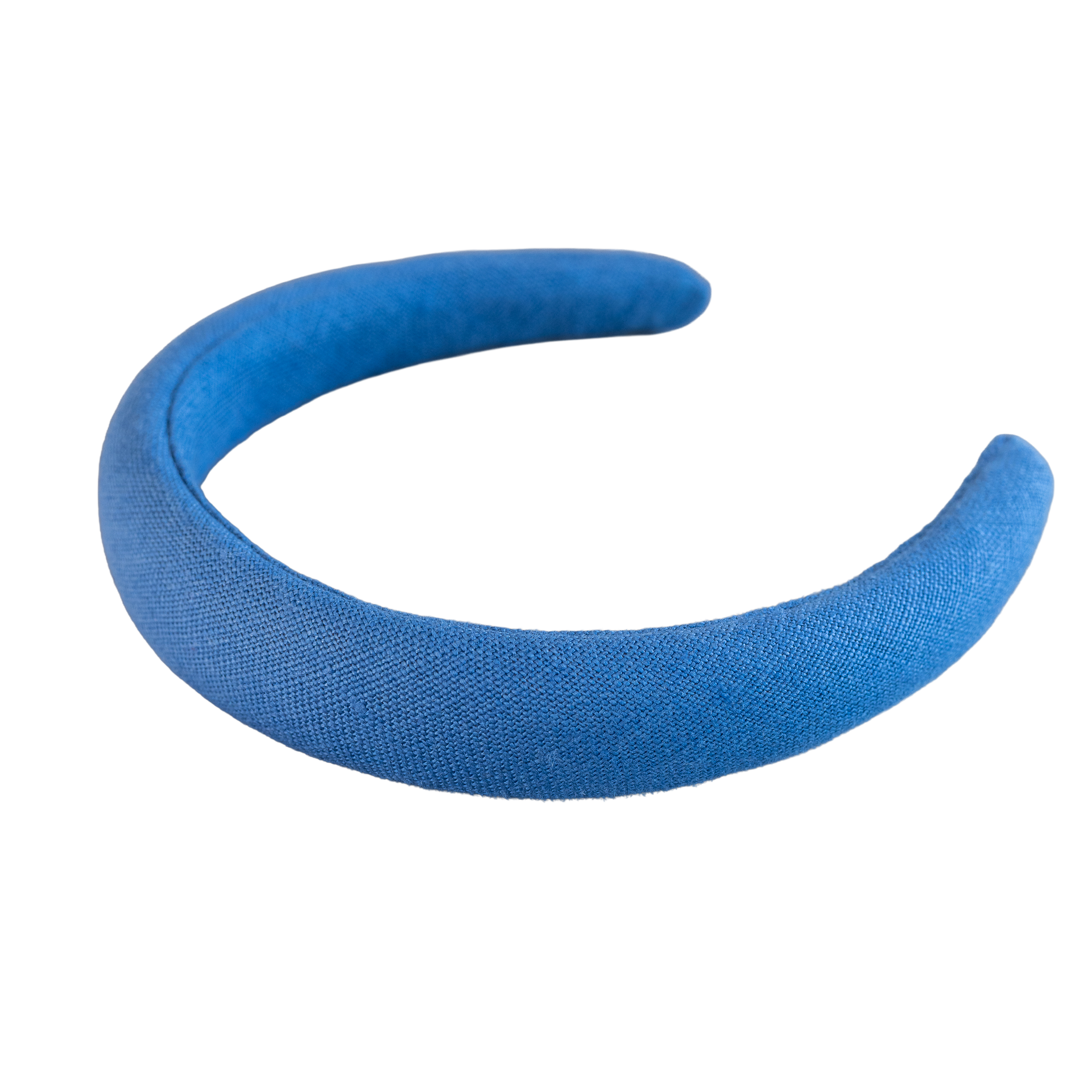 Haarreif 3cm Kornblumenblau aus Leinen, zur Tracht