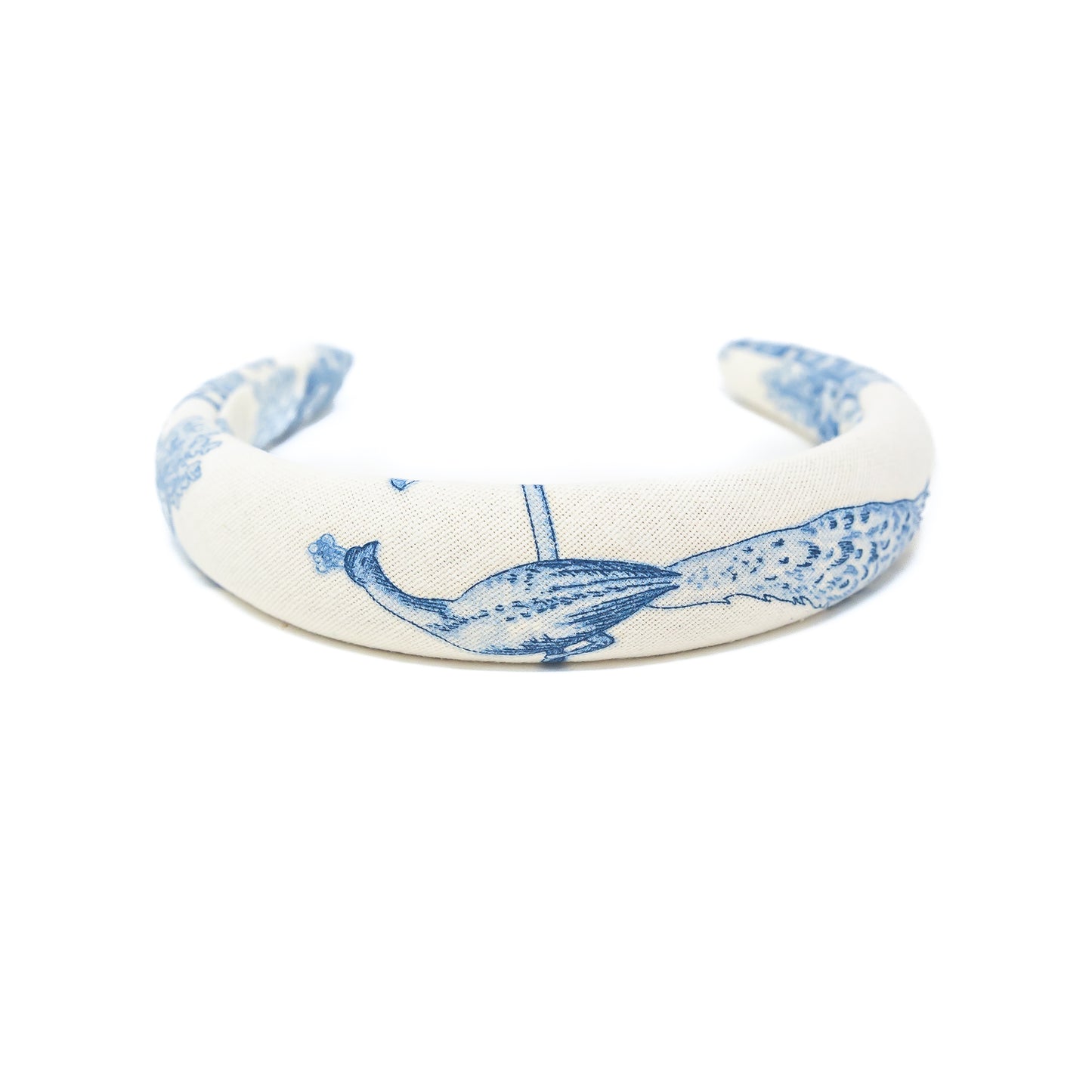 Haarreif Toile de Jouy Hellblau