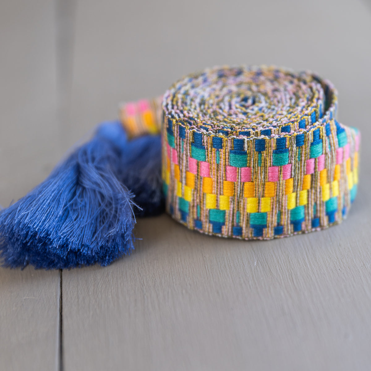Lace Belt  "Farbenfroh - Blau"