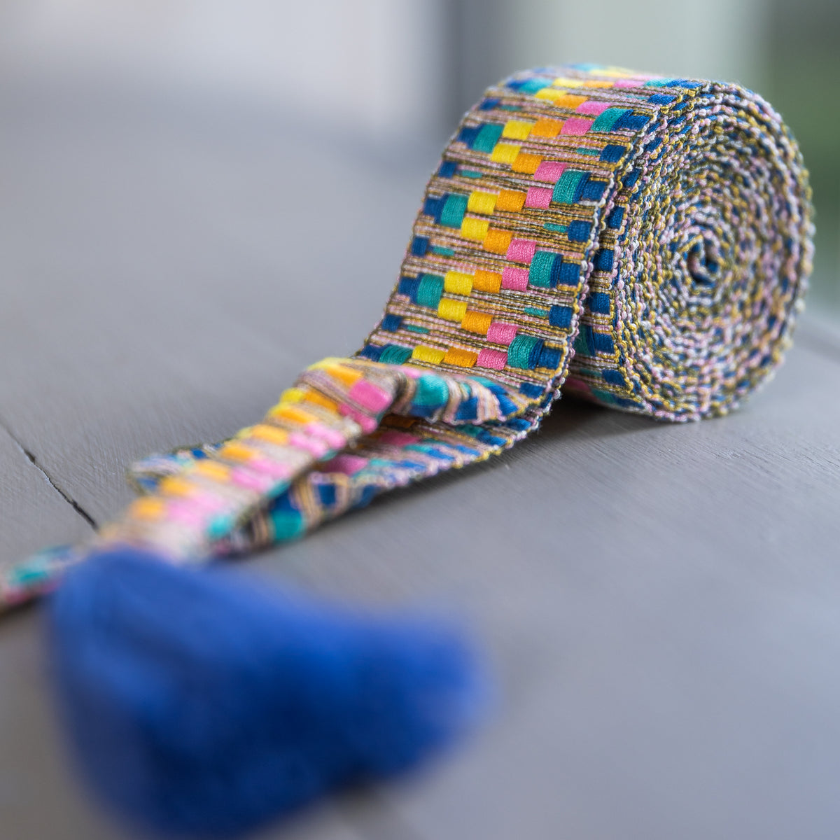 Lace Belt  "Farbenfroh - Blau"