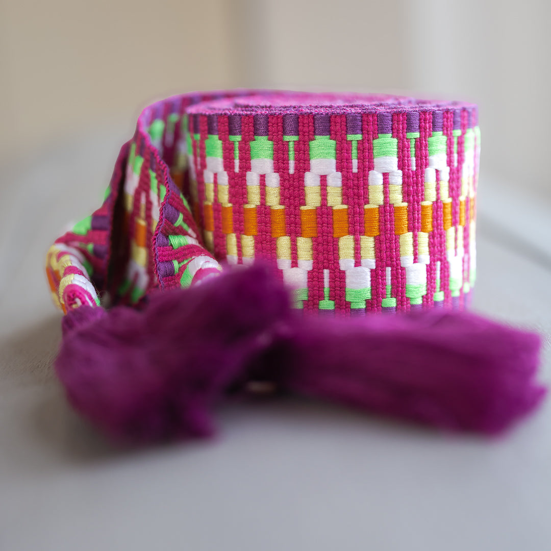 LACE BELT - GEWEBTER GÜRTEL, PINK