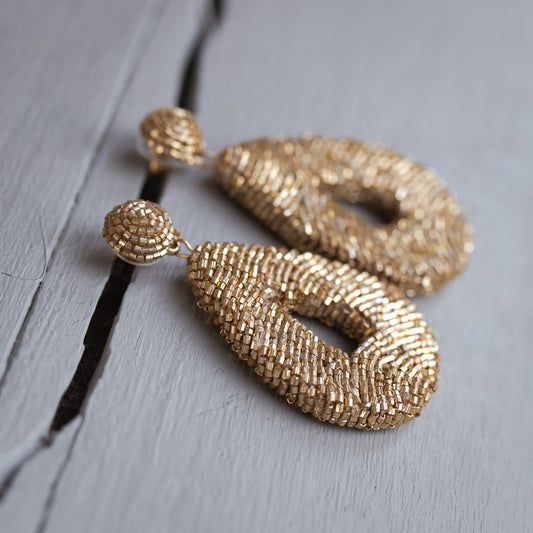 Gloria - Goldene Statement Ohrringe