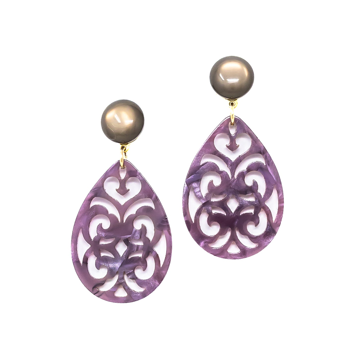 Annabelle - Ornament Ohrringe Purple