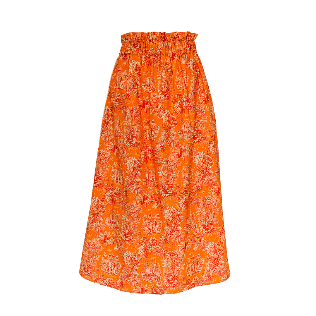 Rock Pauline- Toile de Jouy Orange