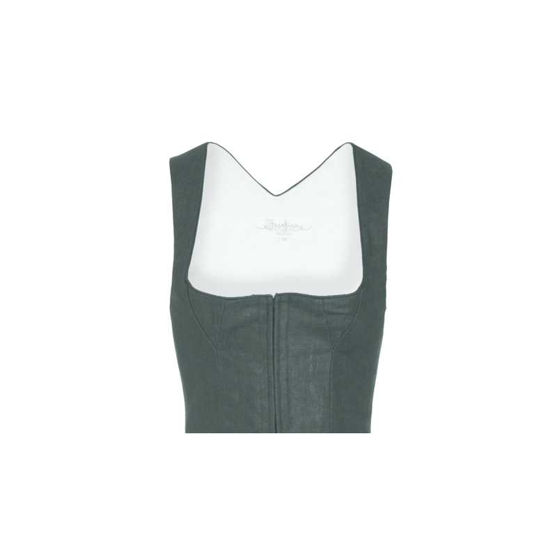 Schlichtes Dirndl mit längerem Rock Dunkelgrau